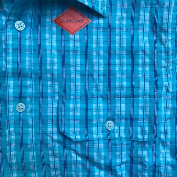 St. John's Bay Quick Dri Blue Button Down, NWT, S - Picture 5 of 15